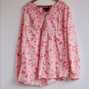 Plus Size Lane Bryant pink peasant top size 18/20